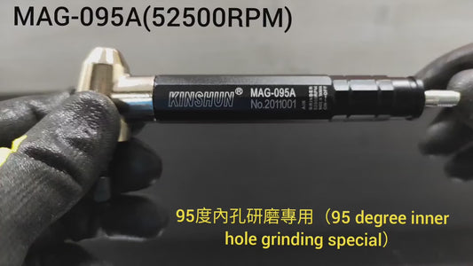 MAG-095A 95° Elbow Air Micro Grinder – 52,500 RPM Internal Bore Grinding Tool